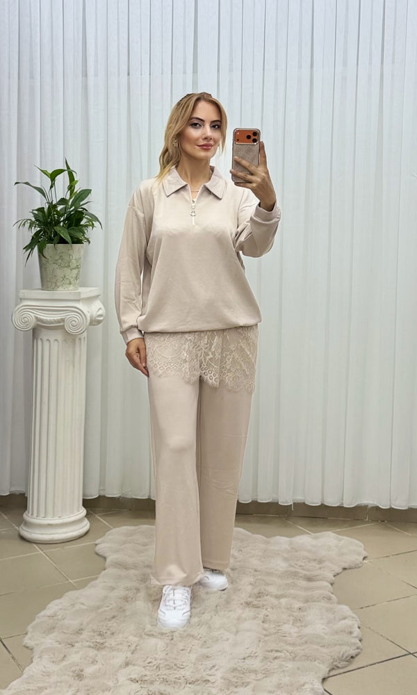 İthal Oysho Kumaş 3’lü Takım Bej