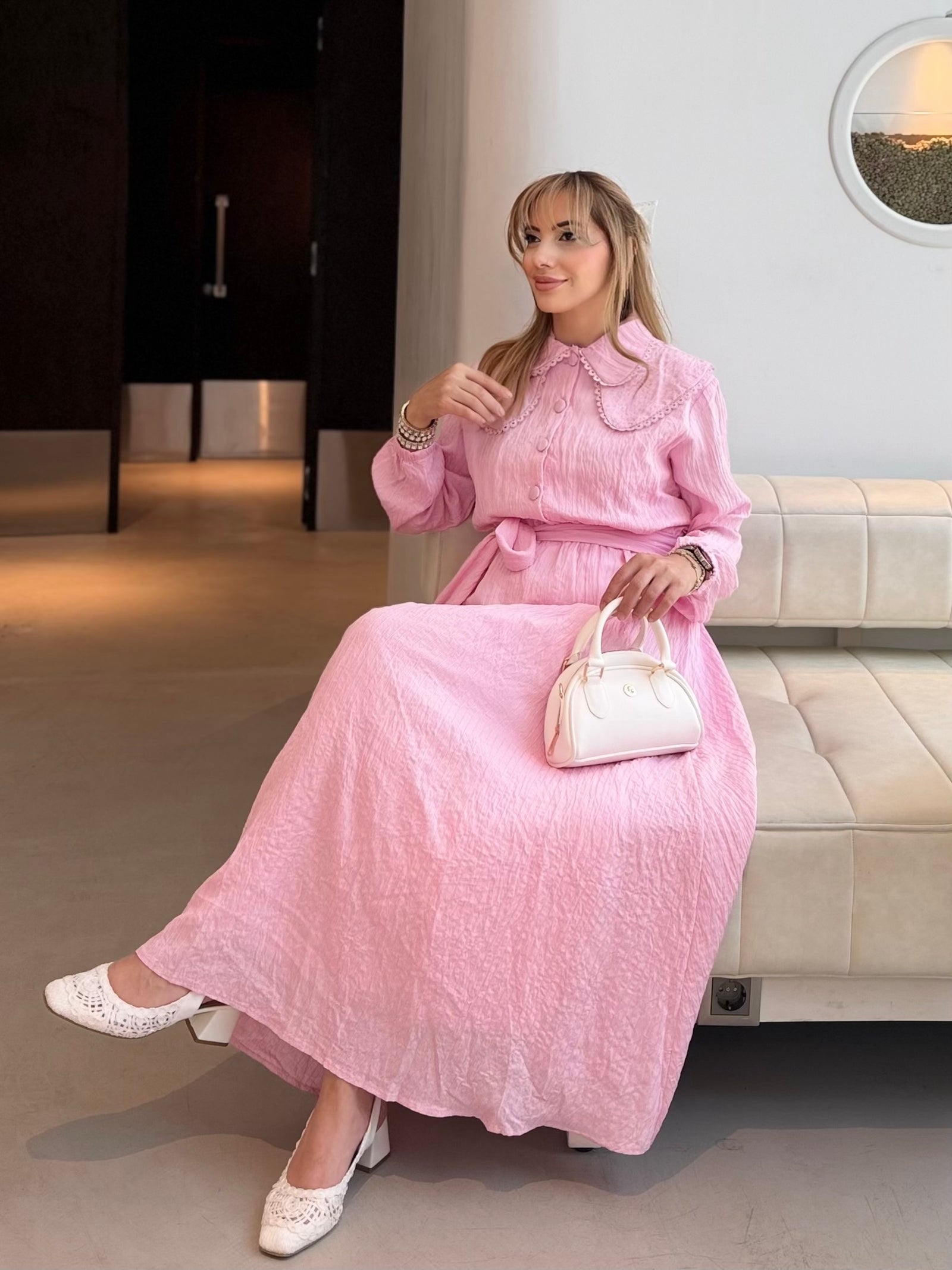 Pırıltı Elbise Pembe