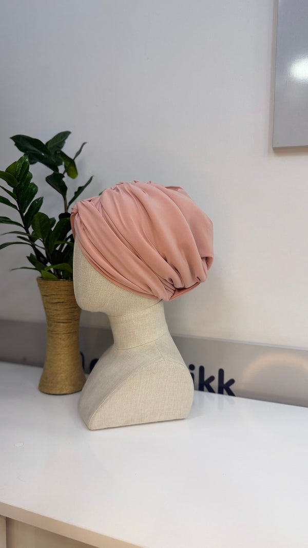 Pudra Pembe Dolgulu Düğüm Bone