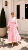 Pembe Şifon Elbise
