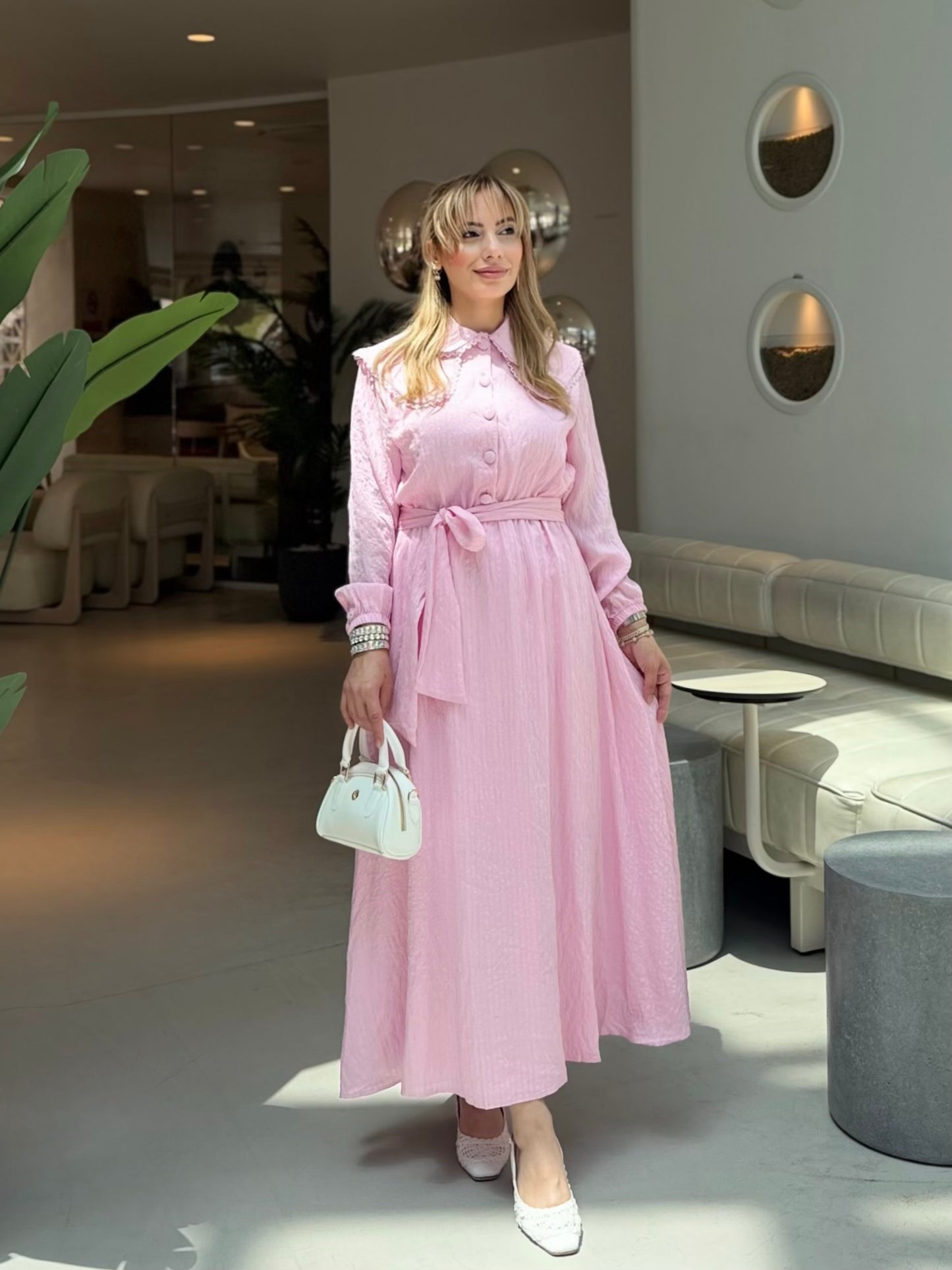 Pırıltı Elbise Pembe