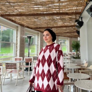 Baklava Desen Angora Kazak