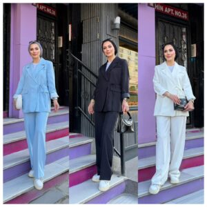 Bağcıklı Blazer Takım