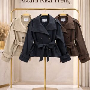 Zara Kısa Astarlı Trenç