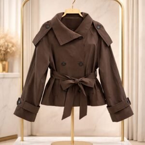 Zara Kısa Astarlı Trenç - xs, Kahverengi