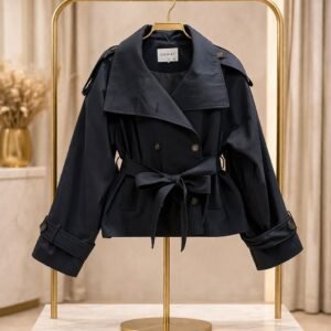 Zara Kısa Astarlı Trenç - xs, Siyah