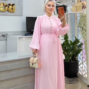 Yeni Sezon Astarlı Prenses Elbise