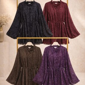 Tül Detaylı Astarlı Tunik