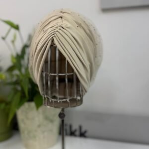 Taşlı drapeli tül bone