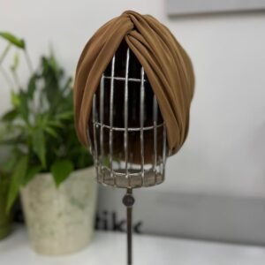 Dolgulu düğüm bone - Standart, Koyu taba renk