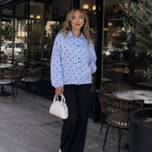 Puantiyeli ceket - Standart, MAVİ